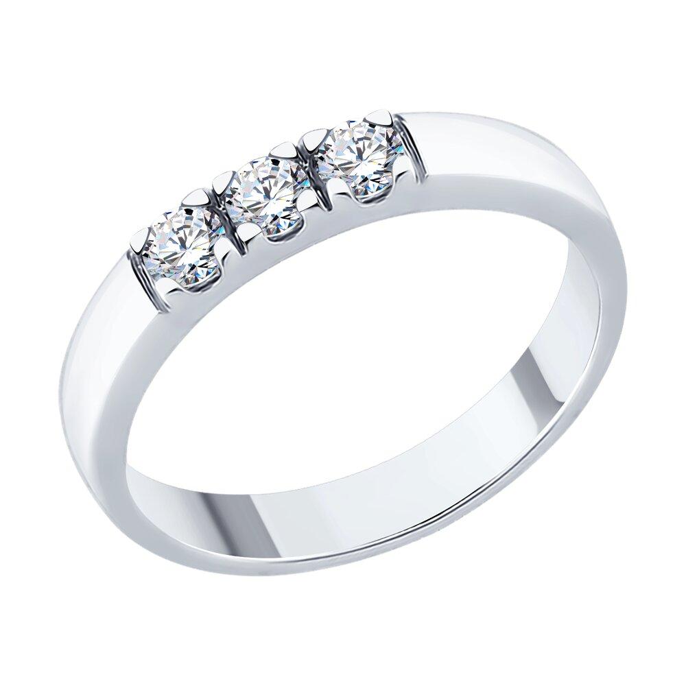 Кольцо из серебра с фианитами - видео на модели