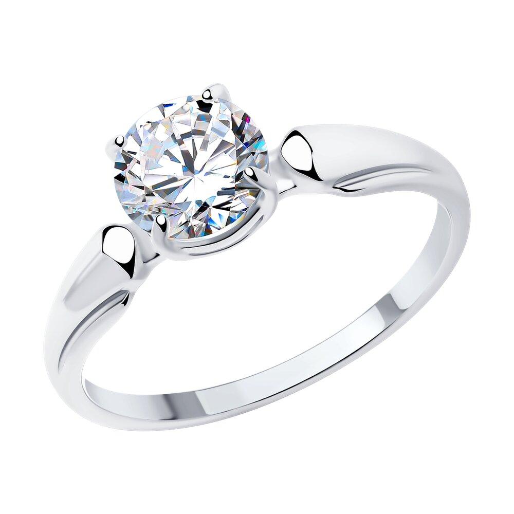 Кольцо из серебра с фианитом - видео на модели