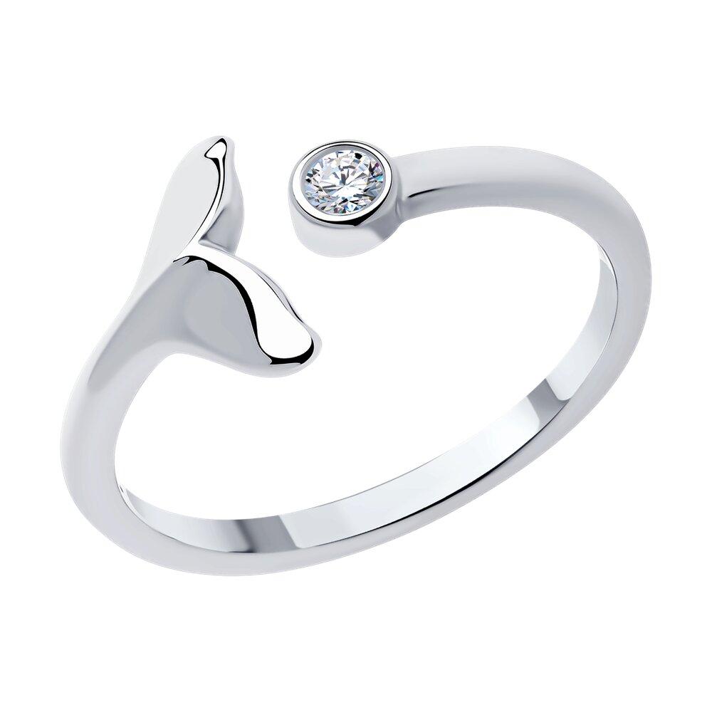 Кольцо из серебра с фианитом - видео на модели