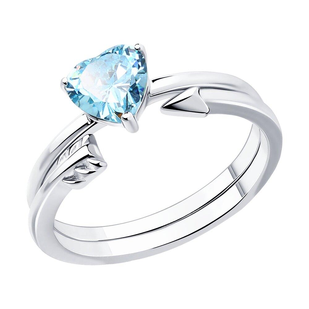 Кольцо из серебра с фианитом - видео на модели