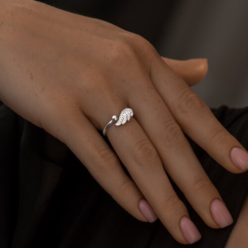 Кольцо из серебра с фианитами из серебро — вид 5