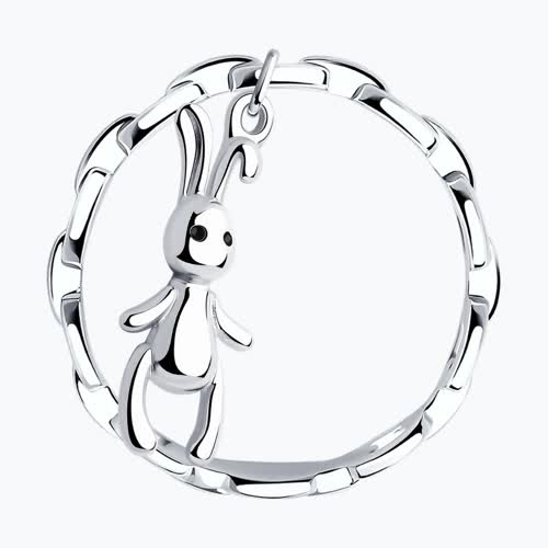 Кольцо из серебра с эмалью из серебро — вид 2