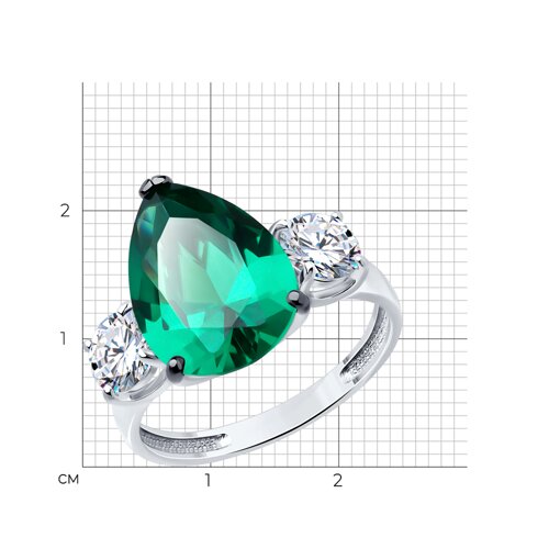 Кольцо из серебра с фианитами из серебро — вид 4