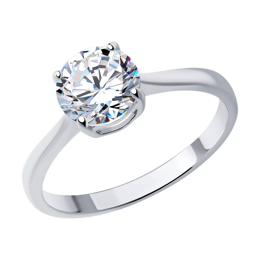 Кольцо из серебра с фианитом - видео на модели