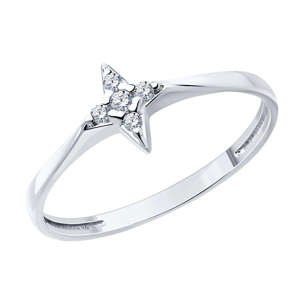 Кольцо из серебра с фианитами - видео на модели