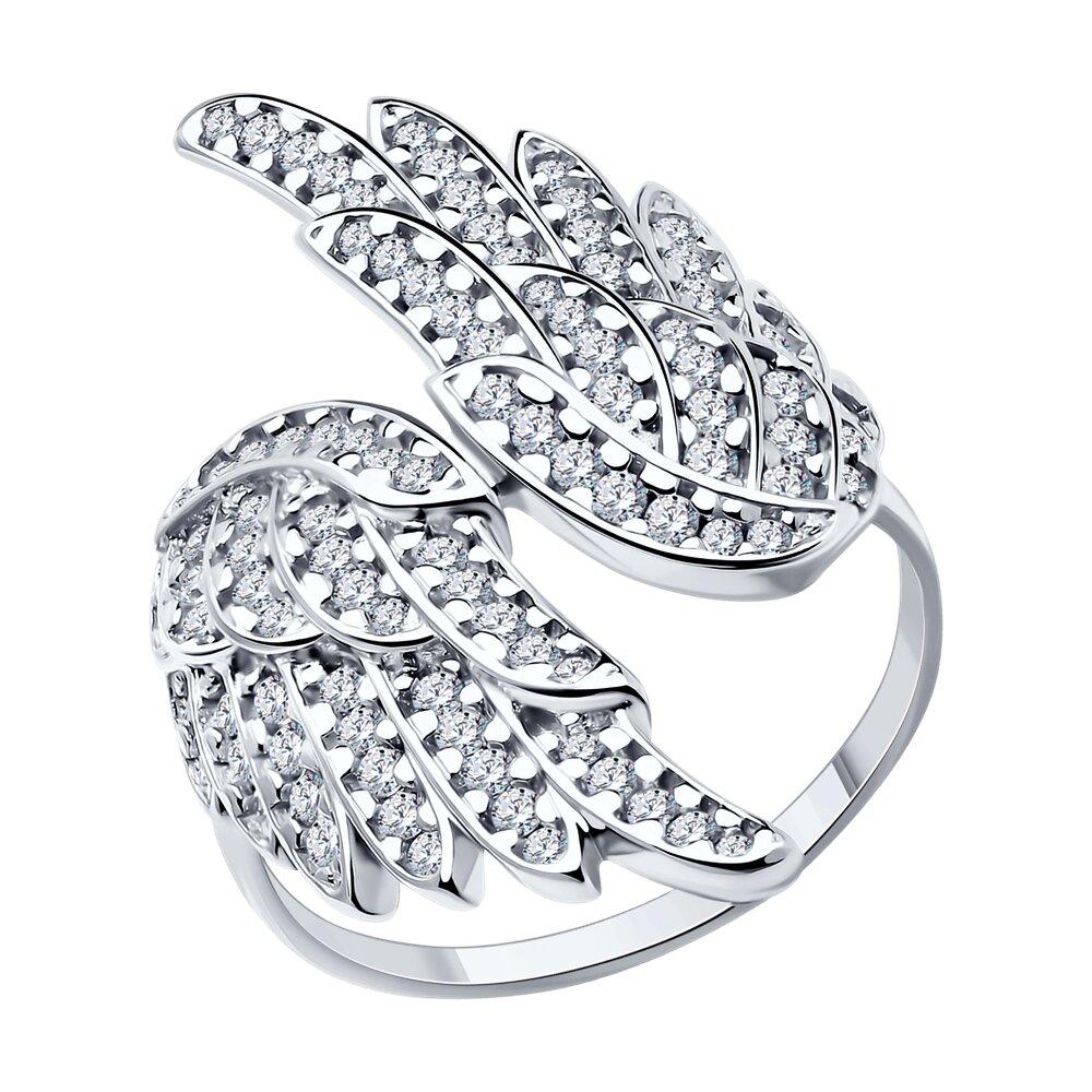 Кольцо из серебра с фианитами - видео на модели