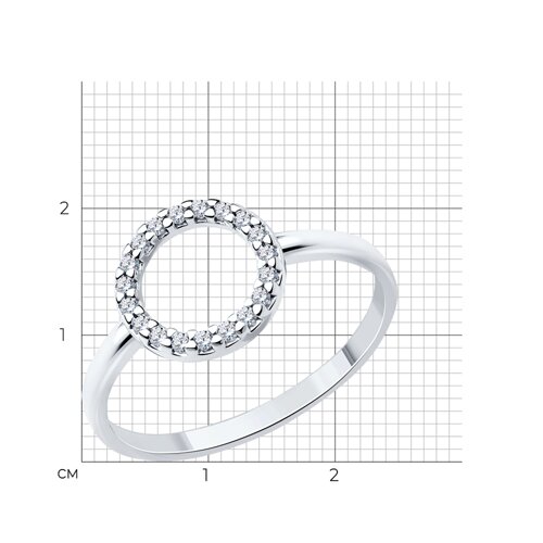 Кольцо из серебра с фианитами из серебро — вид 5