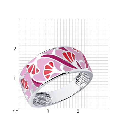 Кольцо из серебра с эмалью из серебро — вид 4