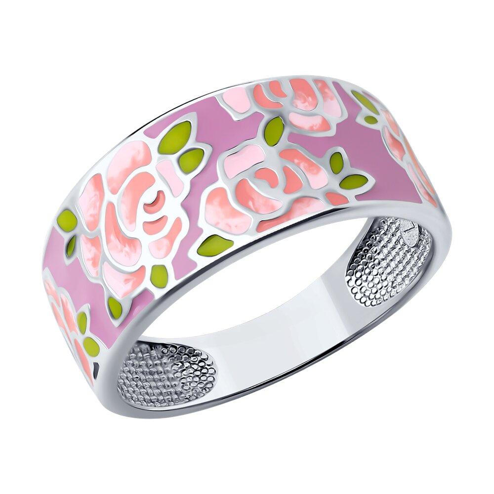 Кольцо из серебра с эмалью - видео на модели