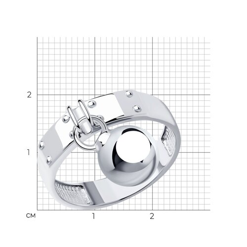 Кольцо из серебра из родированное серебро — вид 4