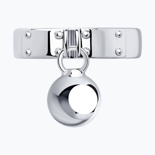 Кольцо из серебра из родированное серебро — вид 5