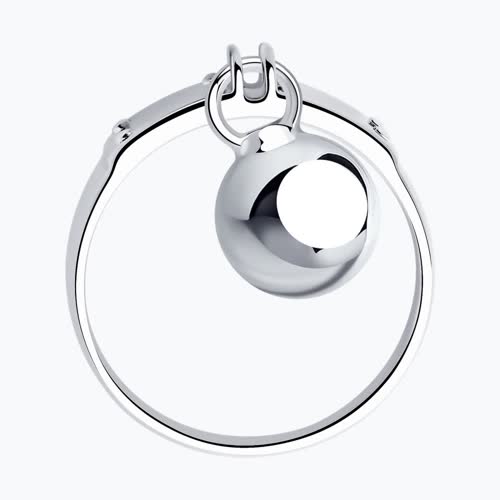 Кольцо из серебра из родированное серебро — вид 6