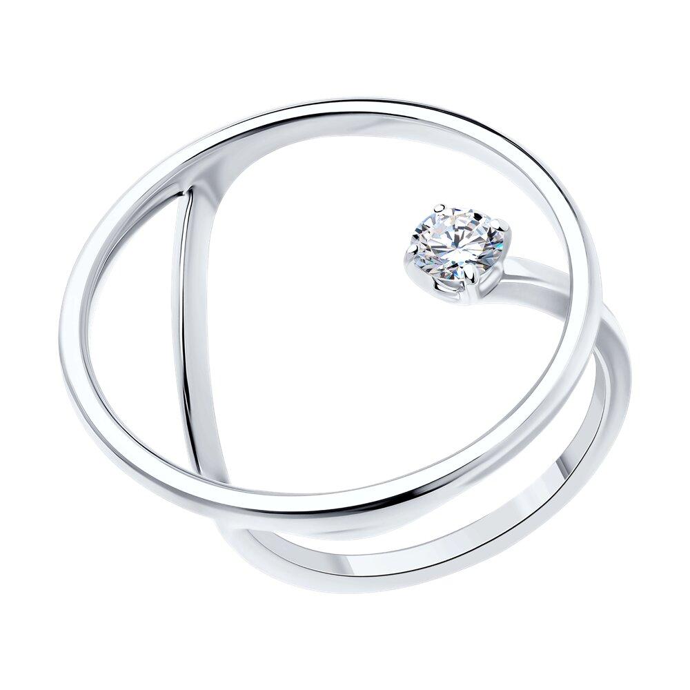 Кольцо из серебра с фианитом - видео на модели