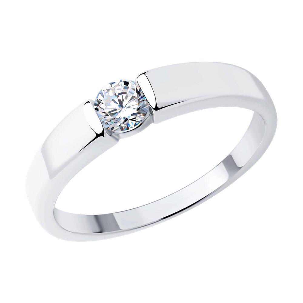 Кольцо из серебра с фианитом - видео на модели