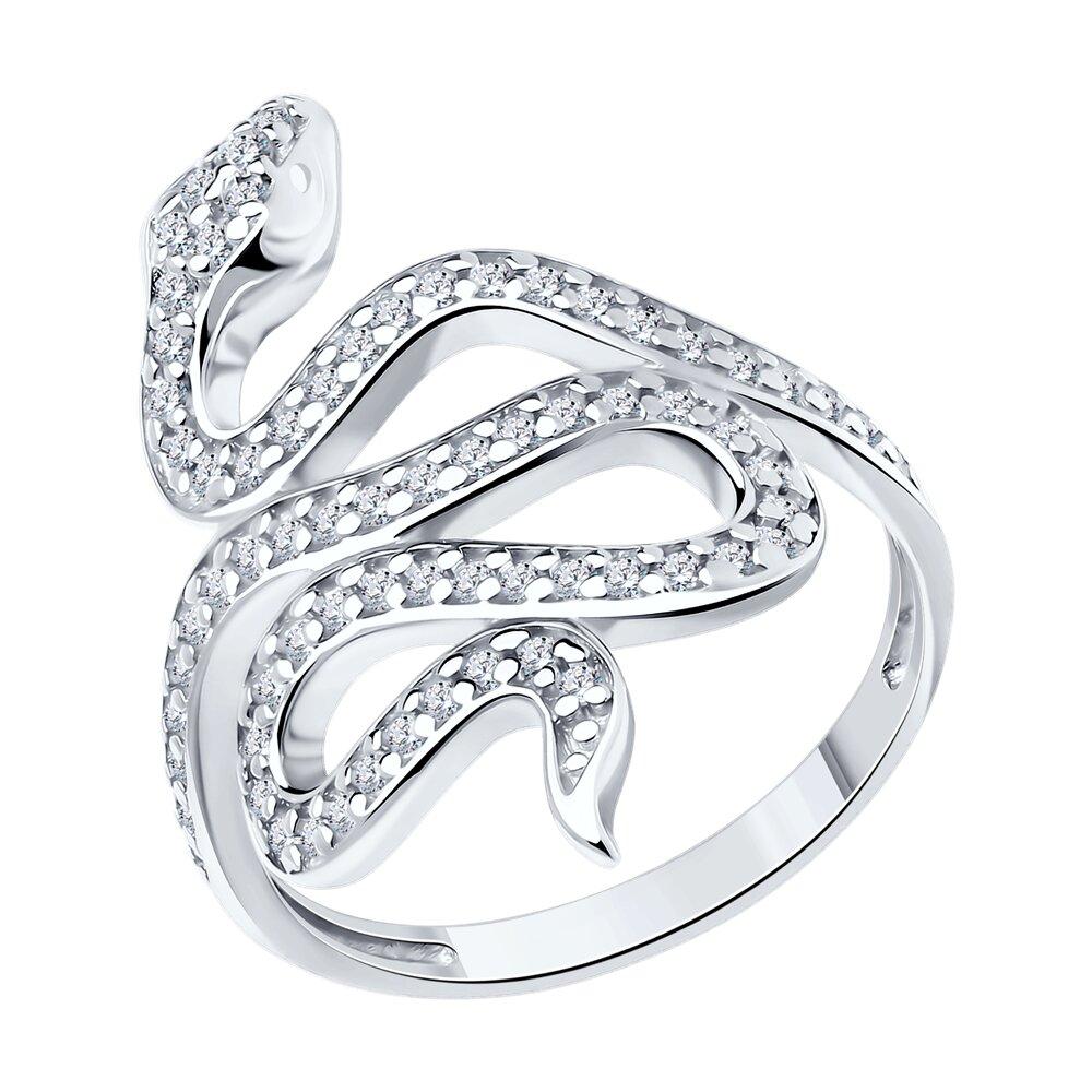 Кольцо из серебра с фианитами - видео на модели