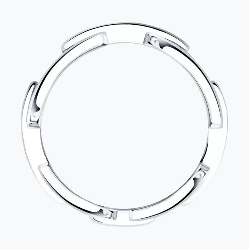 Кольцо из серебра с фианитами из серебро — вид 2