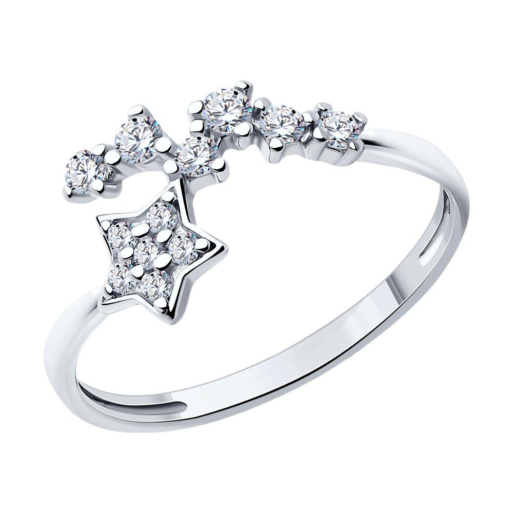 Кольцо из серебра с фианитами - видео на модели