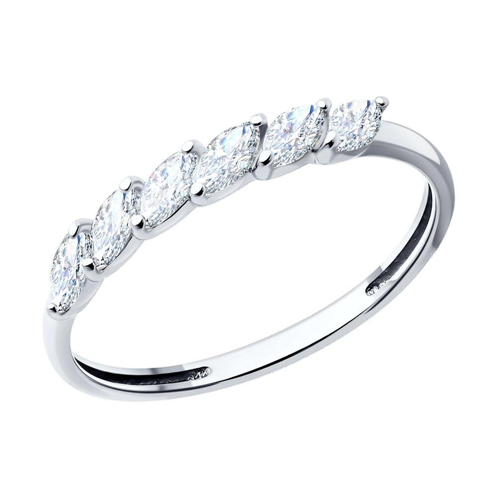 Кольцо из серебра с фианитами - видео на модели