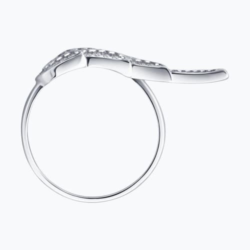 Кольцо из серебра с фианитами из серебро — вид 2