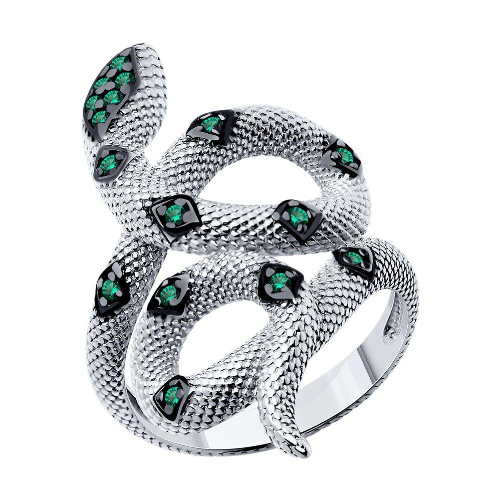 Кольцо из серебра с фианитами - видео на модели