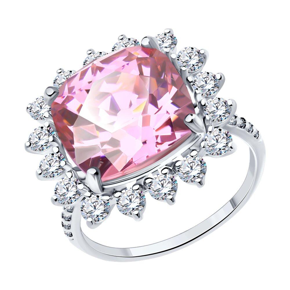 Кольцо из серебра с фианитами - видео на модели