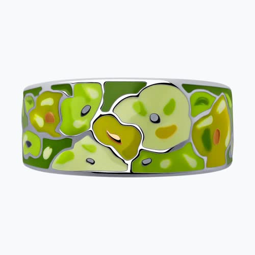 Кольцо из серебра с эмалью из серебро — вид 2