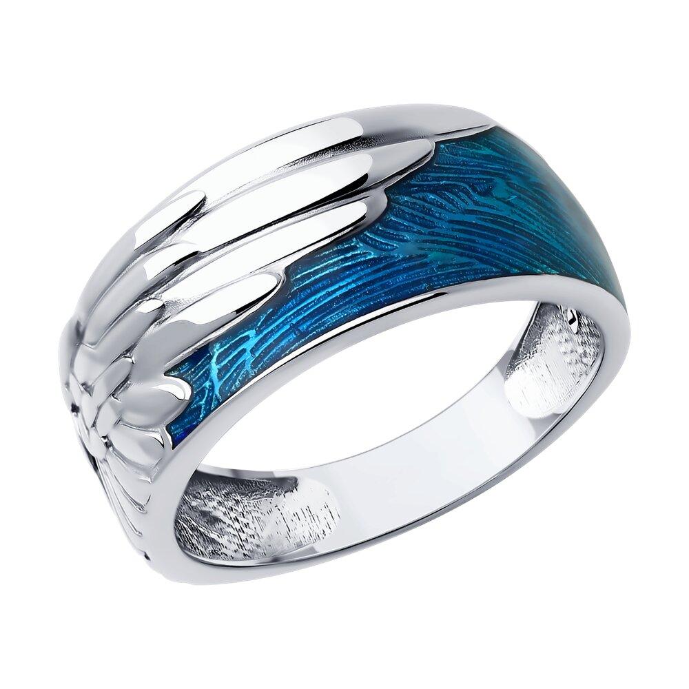 Кольцо из серебра с эмалью - видео на модели