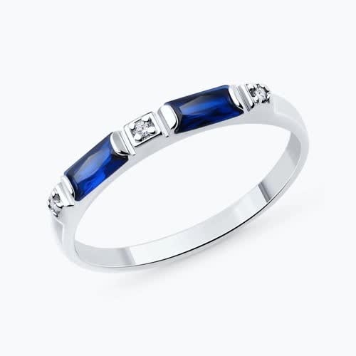 Кольцо из серебра с фианитами - видео на модели