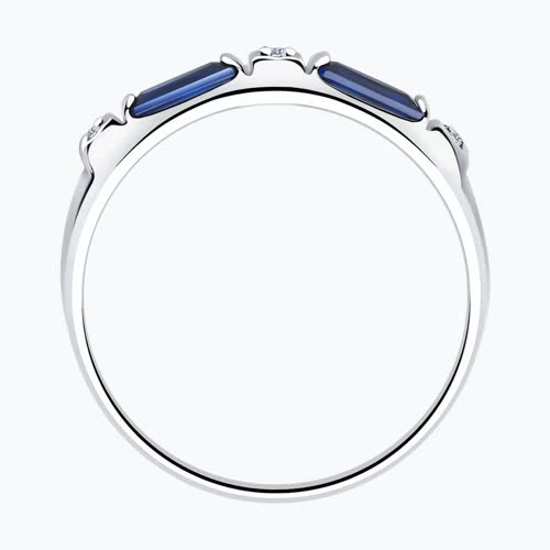 Кольцо из серебра с фианитами из серебро — вид 2