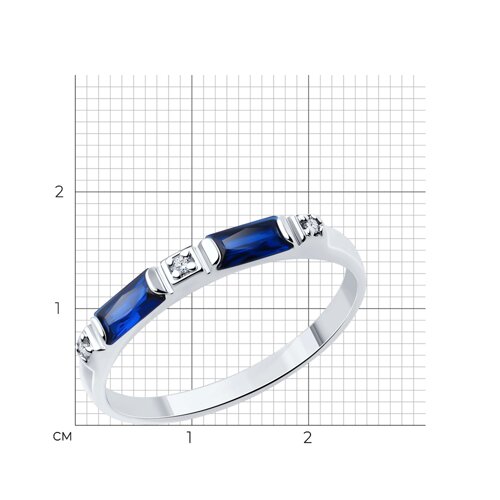 Кольцо из серебра с фианитами из серебро — вид 5