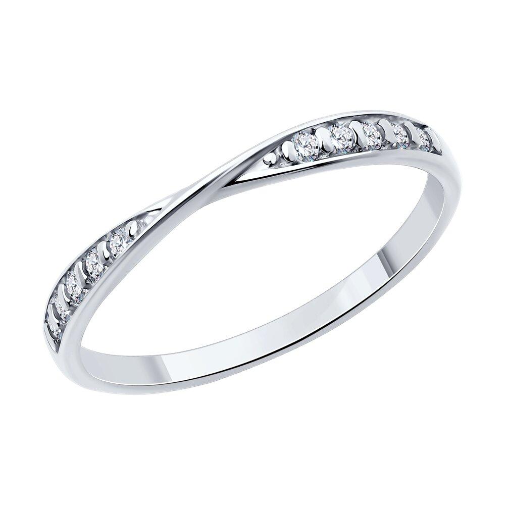 Кольцо из серебра с фианитами - видео на модели