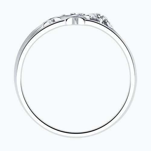 Кольцо из серебра с фианитами из серебро — вид 2