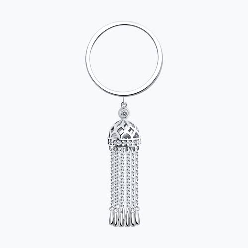 Кольцо из серебра с фианитами из серебро — вид 3