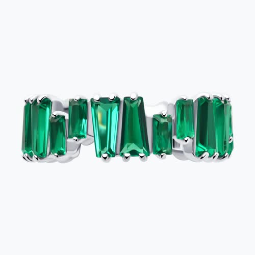 Кольцо из серебра с фианитами из серебро — вид 2