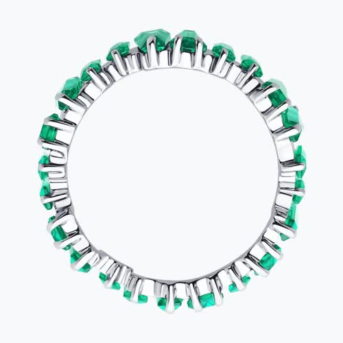 Кольцо из серебра с фианитами из серебро — вид 3