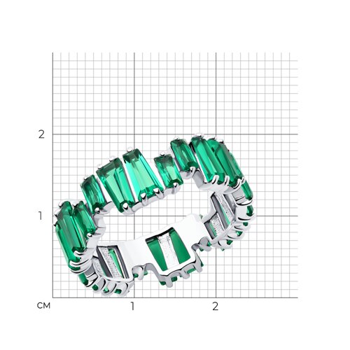 Кольцо из серебра с фианитами из серебро — вид 5