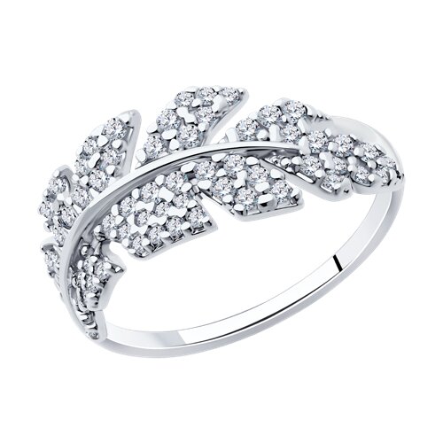 Кольцо из серебра с фианитами, 925, 16 200 тг