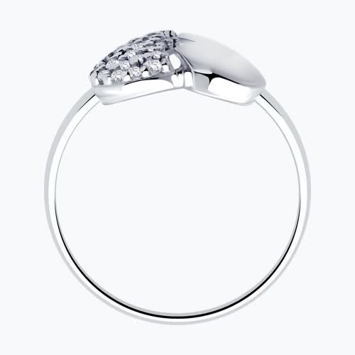 Кольцо из серебра с фианитами из серебро — вид 3