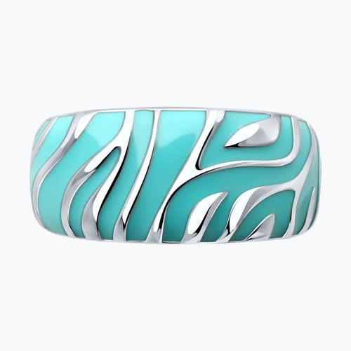 Кольцо из серебра с эмалью из серебро — вид 2