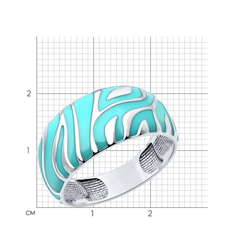 Кольцо из серебра с эмалью из серебро — вид 5