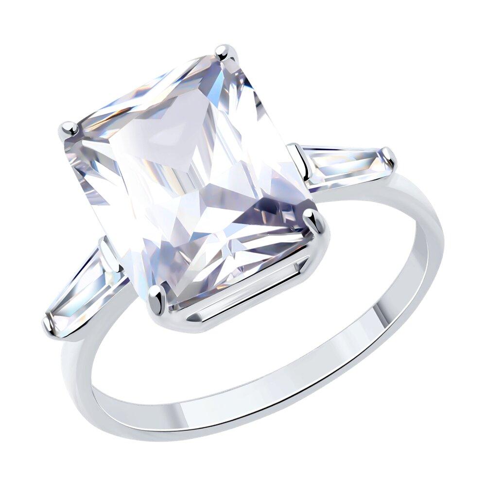 Кольцо из серебра с фианитами - видео на модели