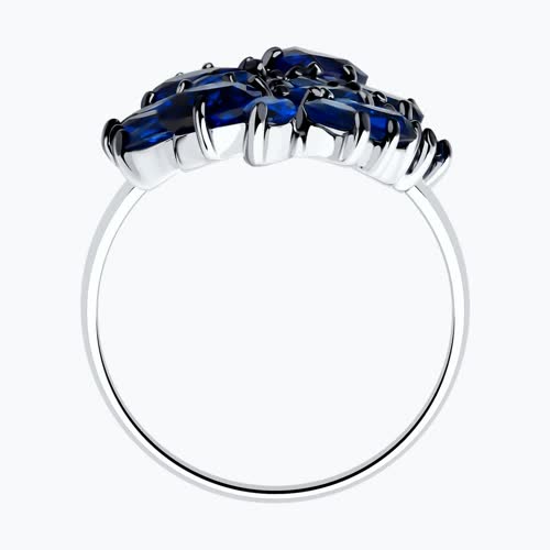 Кольцо из серебра с фианитами из серебро — вид 2