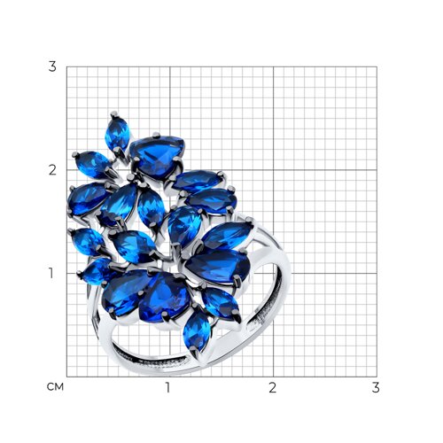 Кольцо из серебра с фианитами из серебро — вид 4