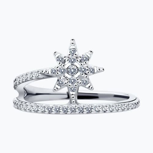 Кольцо из серебра с фианитами из серебро — вид 2