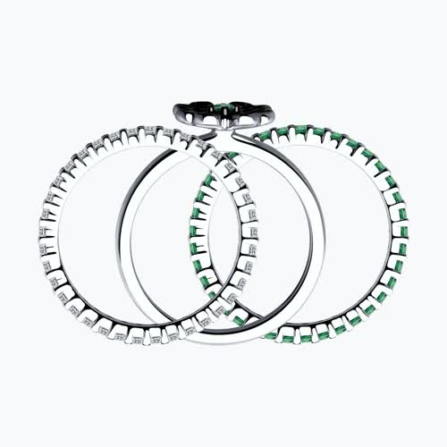 Кольцо из серебра с фианитами из серебро — вид 3