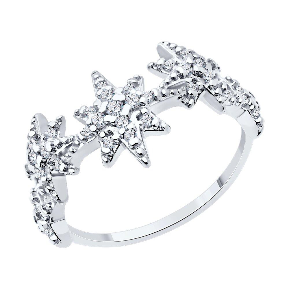 Кольцо из серебра с фианитами - видео на модели