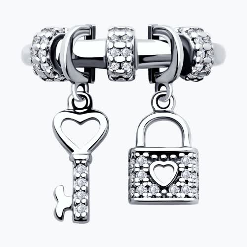 Кольцо из серебра с фианитами из серебро — вид 2