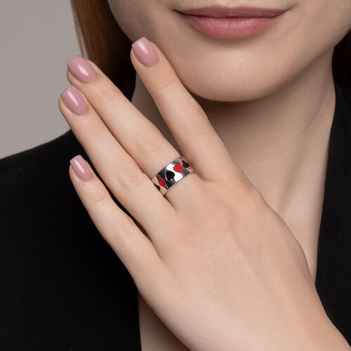 Кольцо из серебра с эмалью из серебро — вид 5