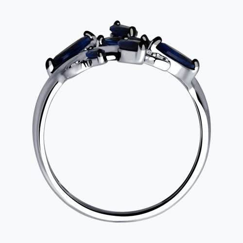 Кольцо из серебра с фианитами из серебро — вид 3