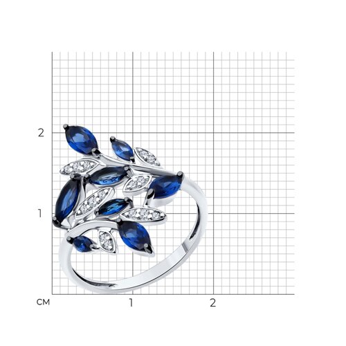 Кольцо из серебра с фианитами из серебро — вид 5